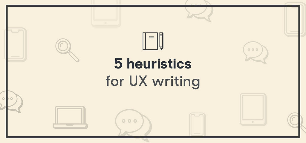 5 heuristics for UX writing image