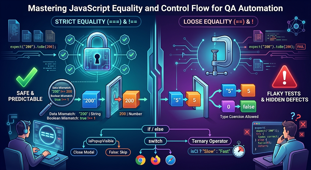 Mastering JavaScript Equality and Control Flow for QA Automation