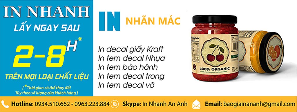 In Ấn Anpic chuyên cung cấp dịch vụ in tem nhãn mác đẹp