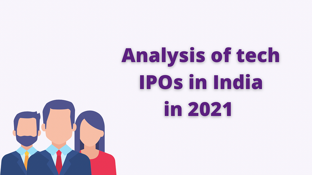 A picture with the words “Analysis of tech IPOs in India in 2021”