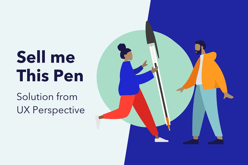 Cover picture showing illustrations of salesperson selling a pen to a person