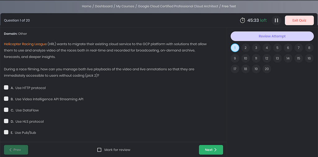 A question from Whizlabs