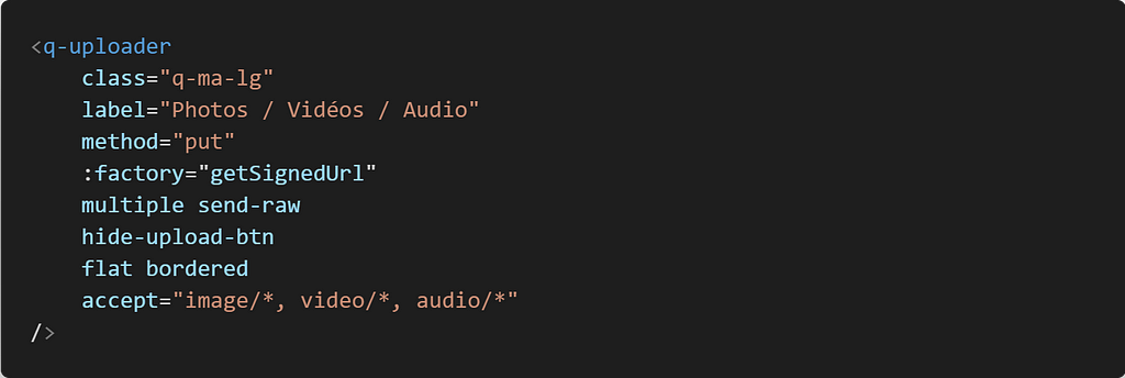 Code source html de q-uploader