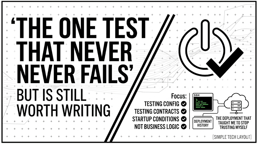 The One Test That Never Fails (But Is Still Worth Writing)