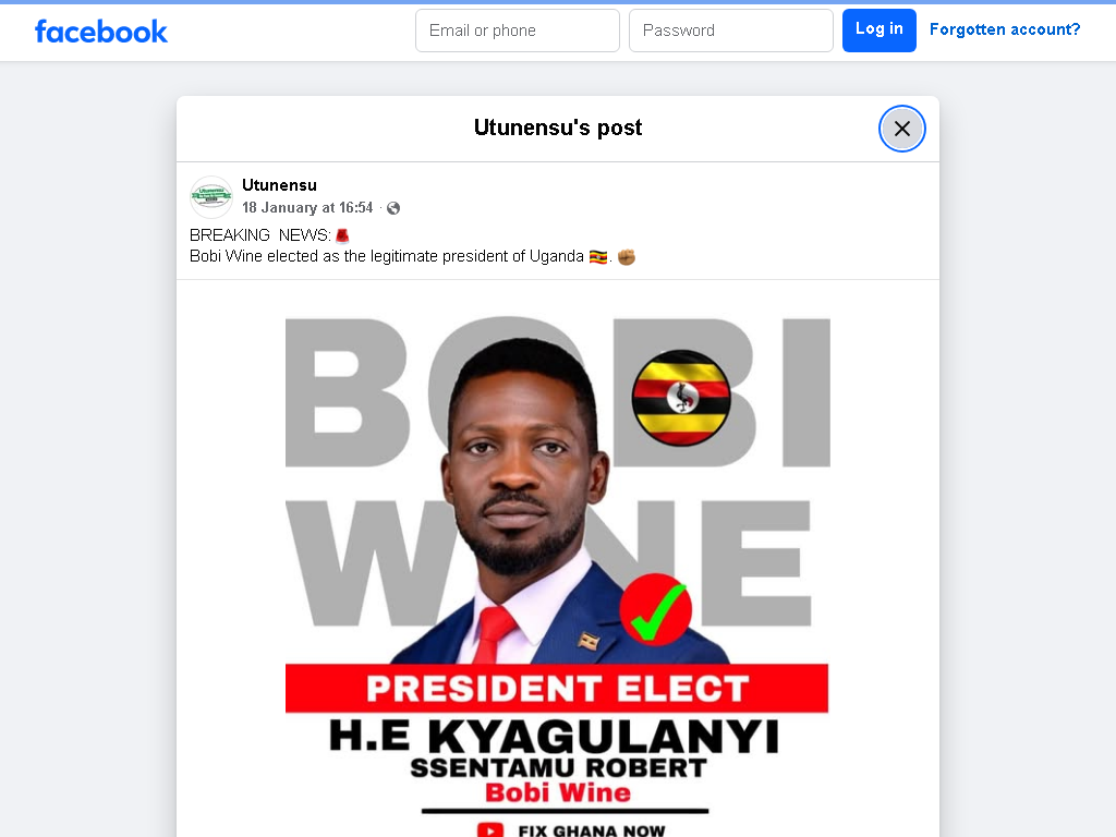A screen grab of the poster being widely shared on Facebook