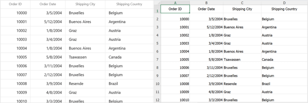 Exporting WinUI DataGrid’s data to Excel