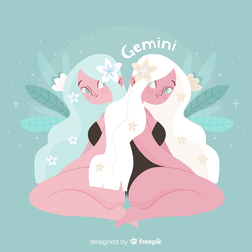 Zodiak Gemini (Designed by pikisuperstar@freepik)