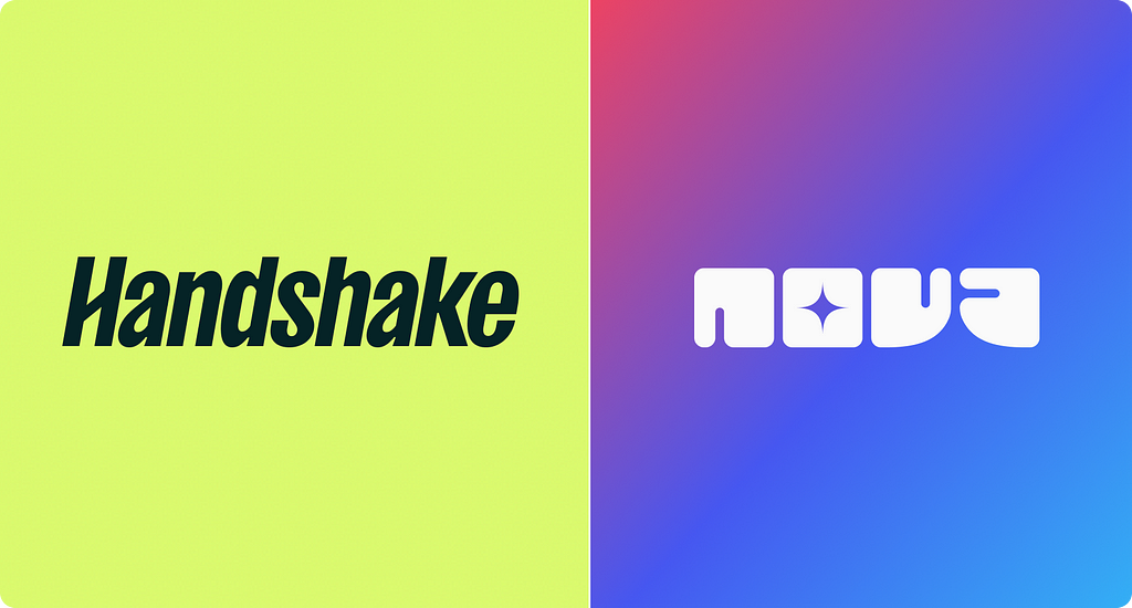 Handshake logo and Nova logo