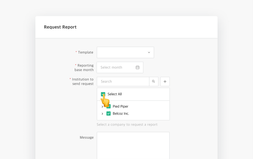 Requesting business reports to all portfolio firms at once through Quotabook, simplifying post-investment management