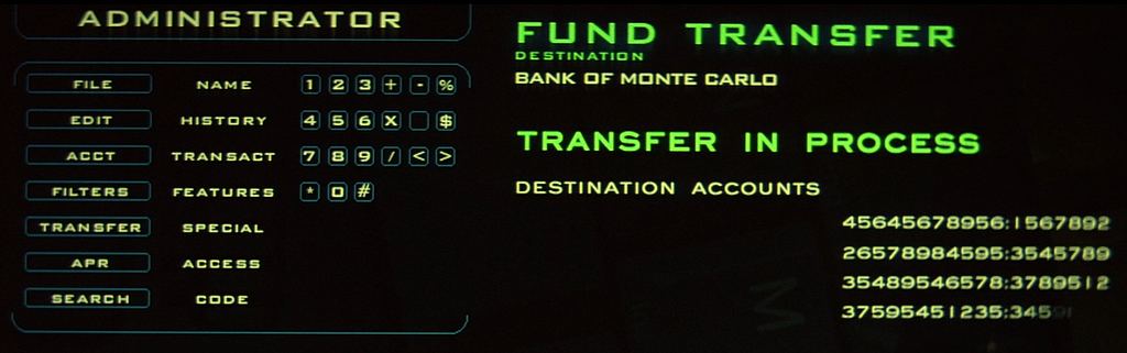 A screenshot of the stolen funds being transferred