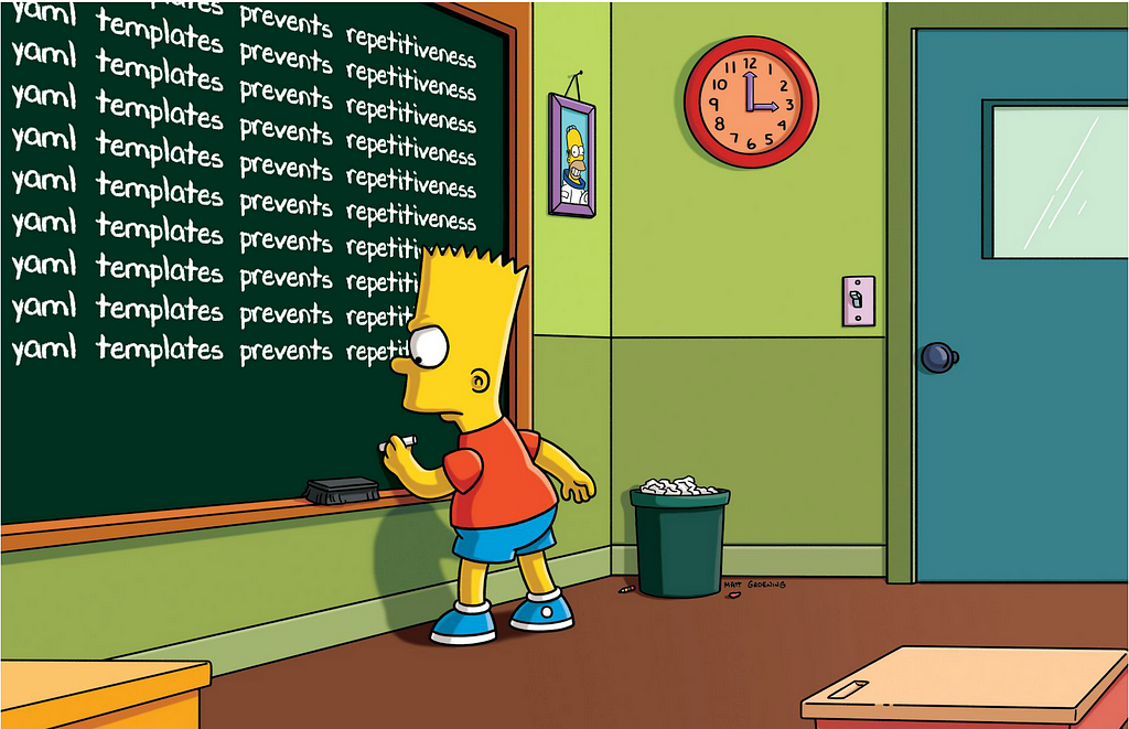 Bart simpson chalk board