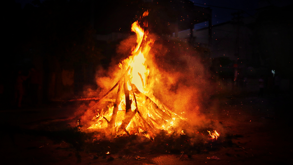 Holika Dahan (Effigy Burning) In Mathura