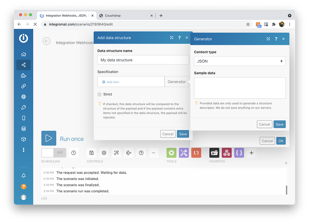 couchdrop sftp etl integromat