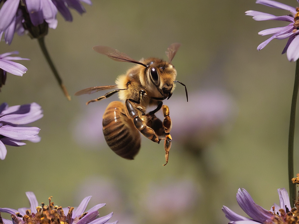Honeybee wagging complex dance to fellow bees