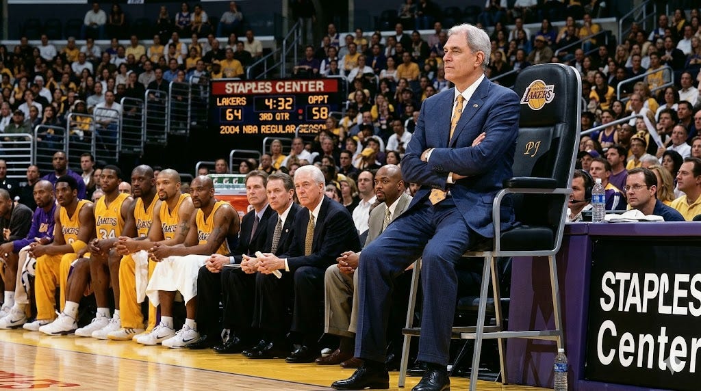 Phil Jackson sitting at his best. He could do that because his talent was good. Really good.