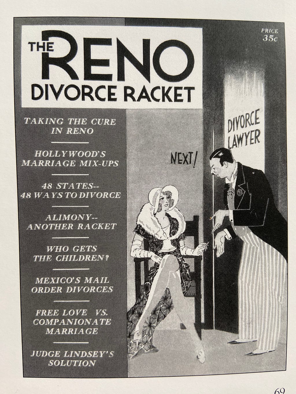 Reno Divorce Racket magazine cover 1940