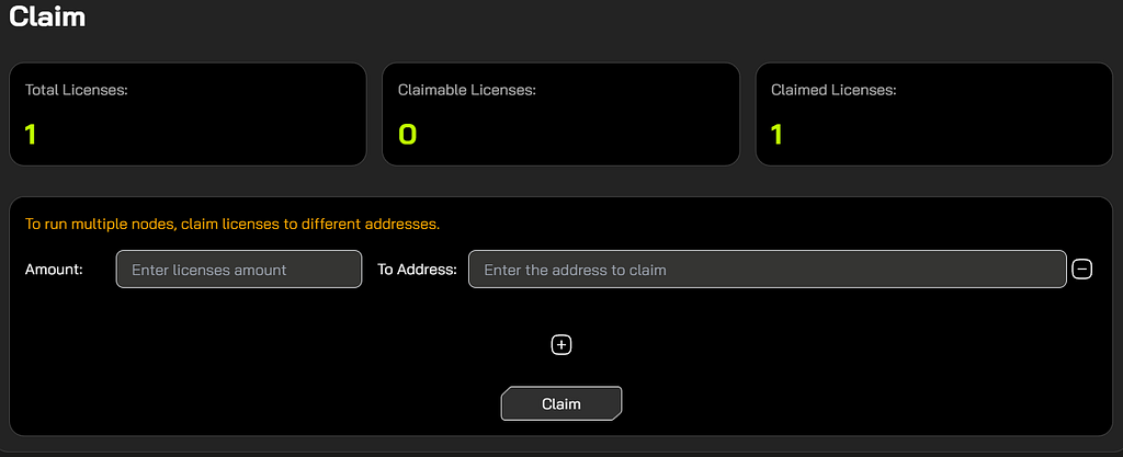 Claim Lumoz Node License