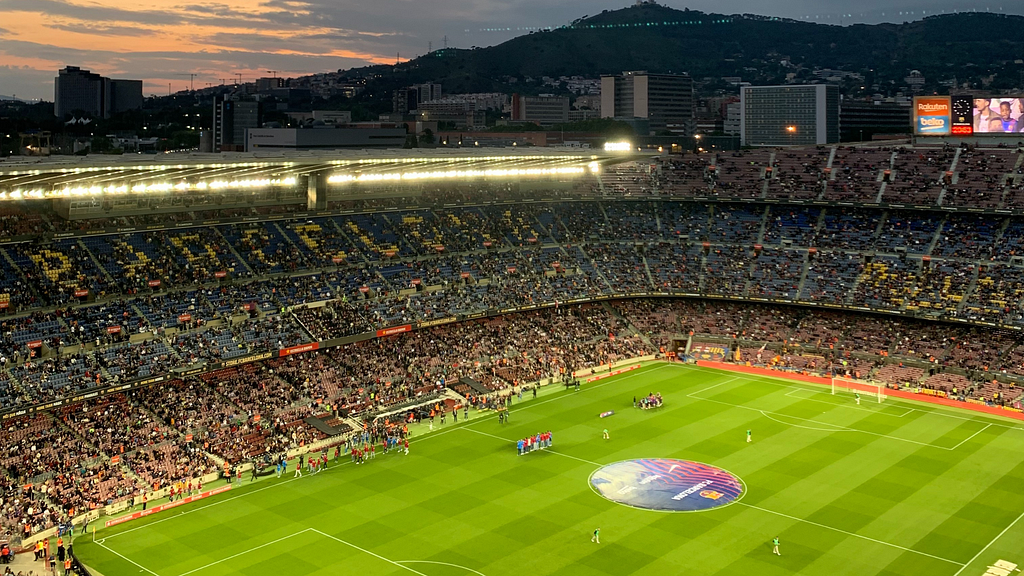 Camp Nou Stadium in Barcelone, Spain