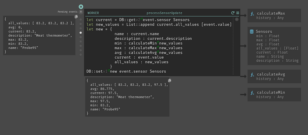 Screenshot of sensor processing background worker code