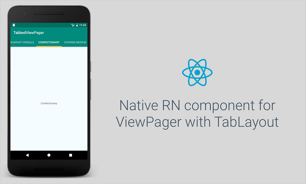 React Native UI Component for ViewPager with TabLayout design pattern in Android