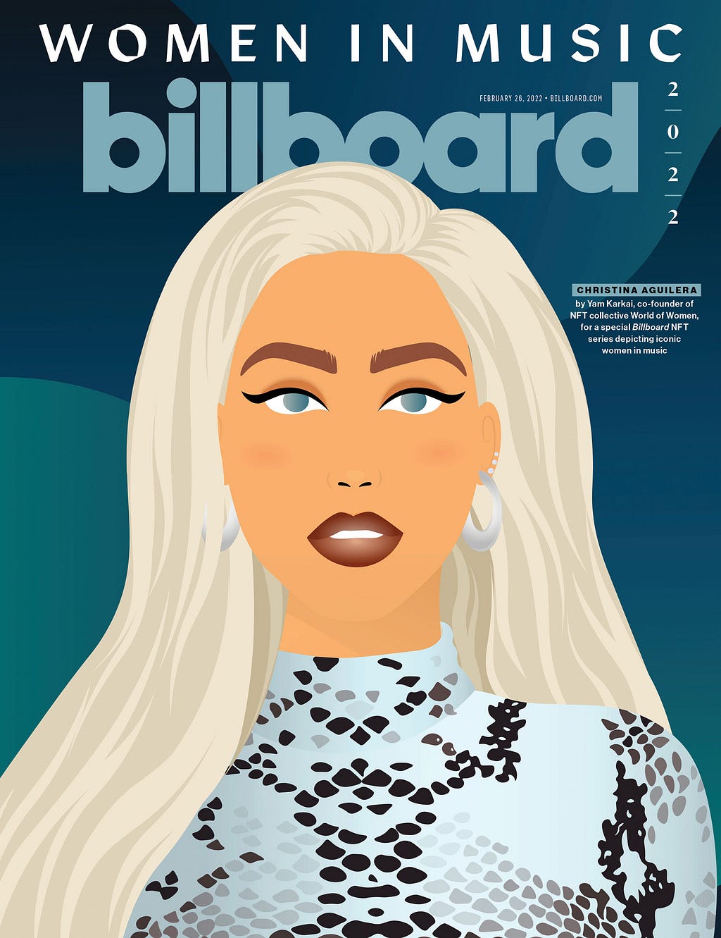 Christina Aguilera NFT in the World of Women Billboard Collection