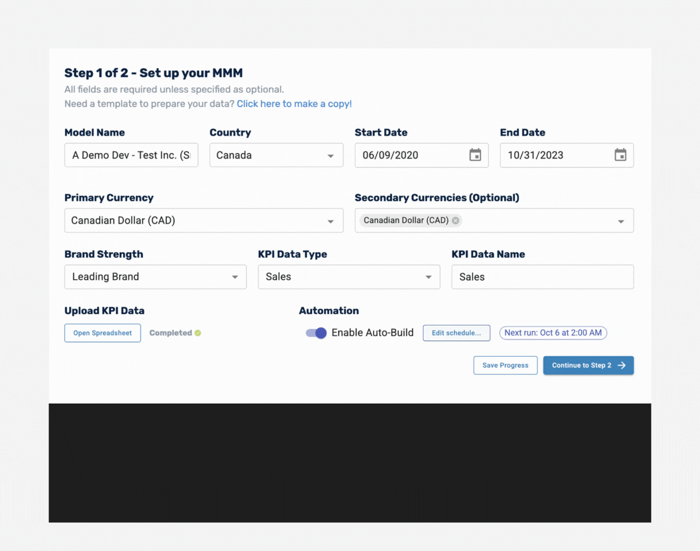 Auto-Scheduler within Arima’s MMM