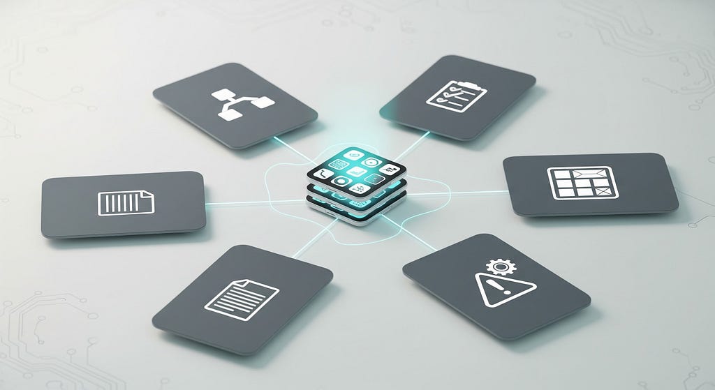 six cards user stories, flow maps, error conditions, acceptance criteria, implementation notes, components