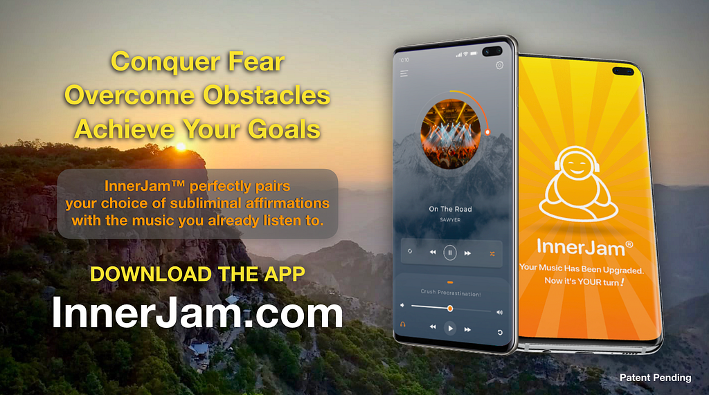 InnerJam is a mobile app that plays subliminal messages along with the music you love most.