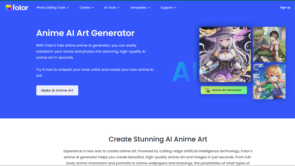 AI anime art generator