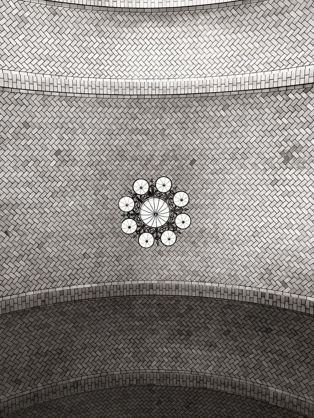 Image of a ceiling in the receiving hall for immigrants on ellis island in ny