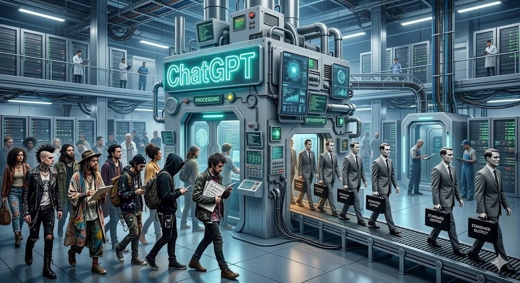 Producing the text but missing the thinking: Neohumans and the rise of Standardized Writing