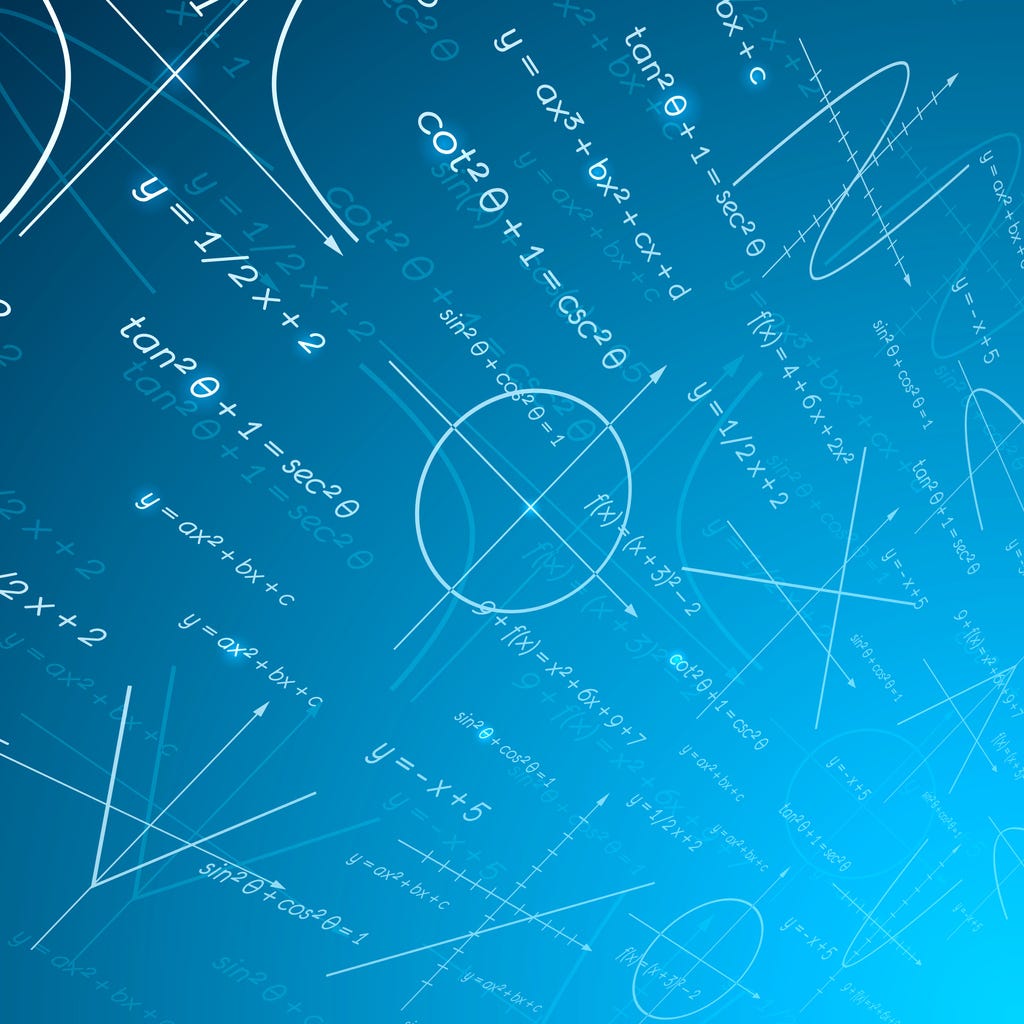 Stock image of vectors and calculations