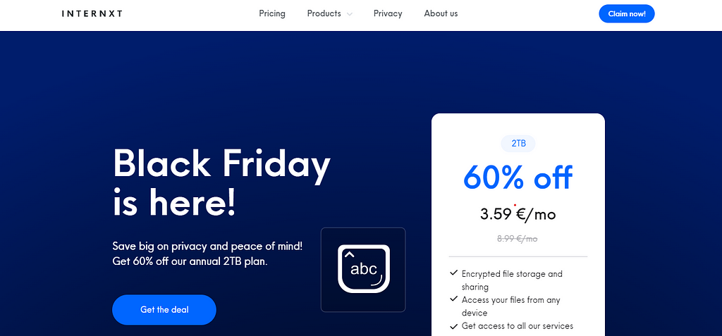 Internxt black friday saas deal, saas black friday sale, Internxt offers, software coupon codes