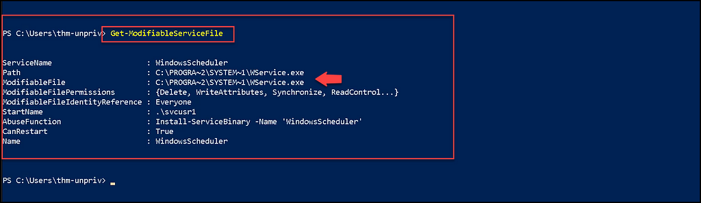 In Figure 3, the PowerUp Get-ModifiableServiceFile command displays a list of modifiable services. r3d-buck3t