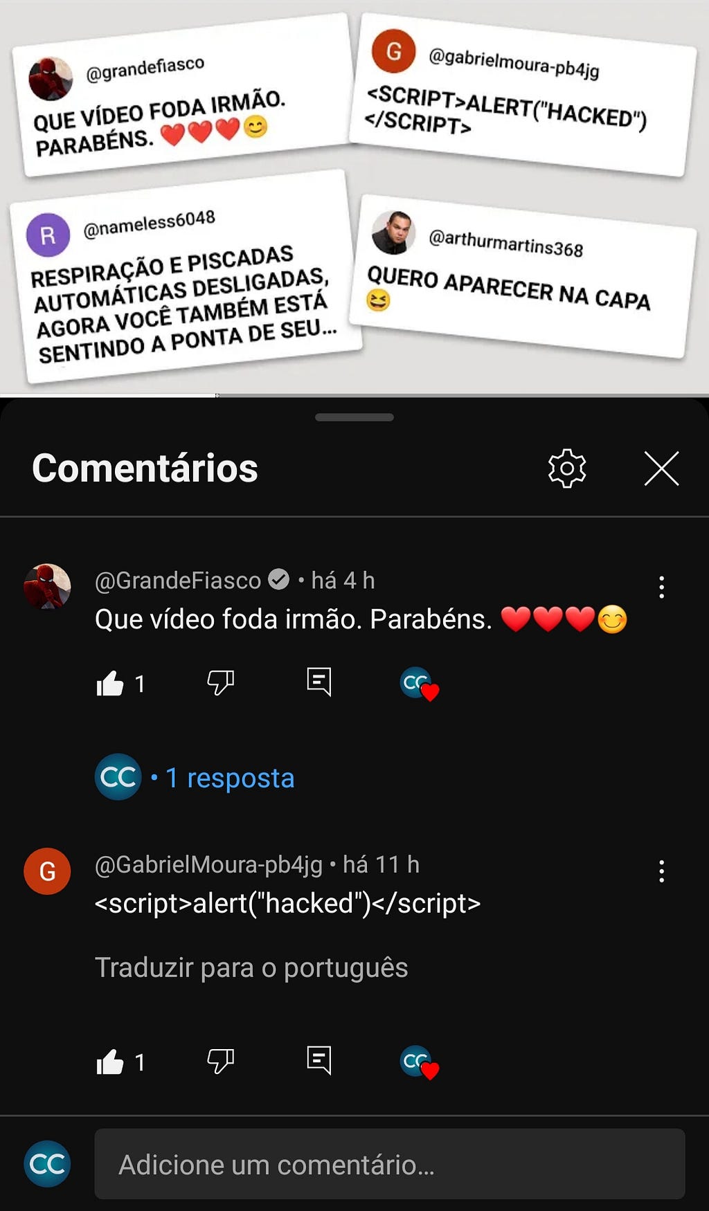 Cover Image for Como Atualizei Automaticamente a Capa de um Vídeo do YouTube com os Últimos Comentários