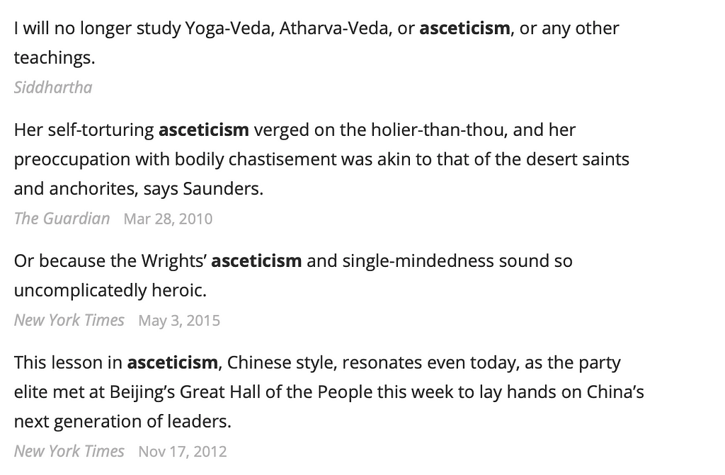 Ascetic Asceticism