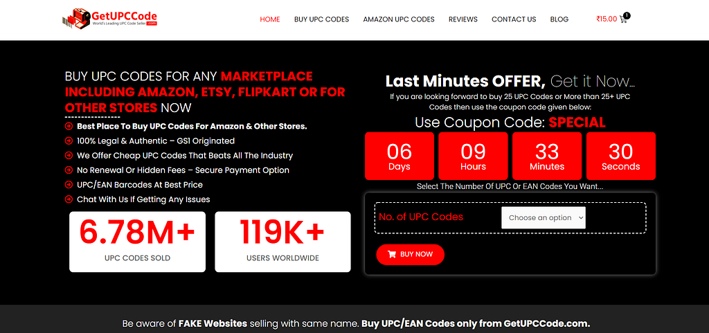 Best place to buy UPC codes — GetUPCCode.com