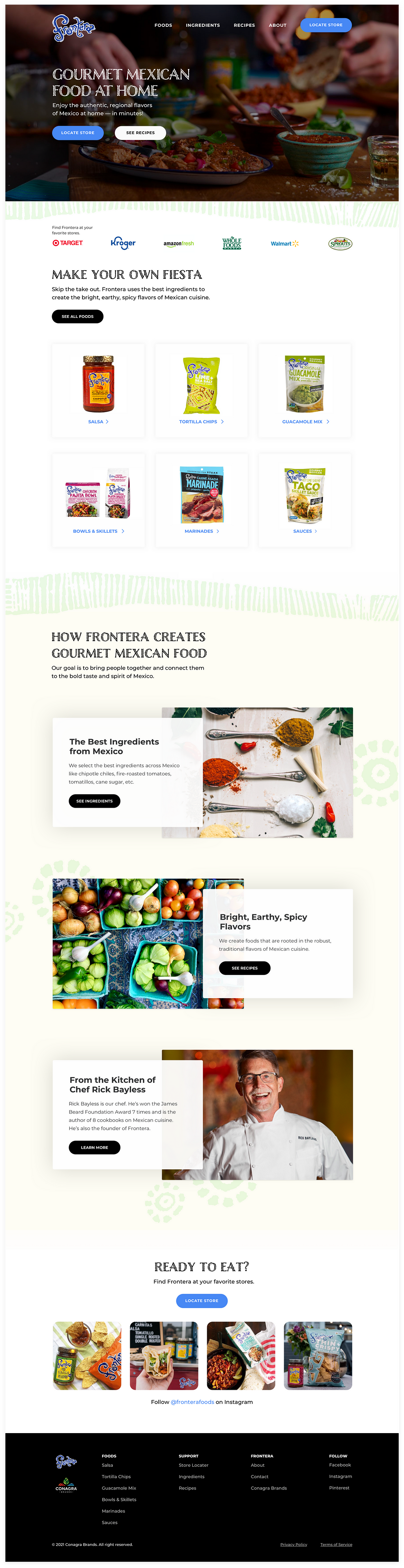 High-fidelity redesign of Frontera’s website.
