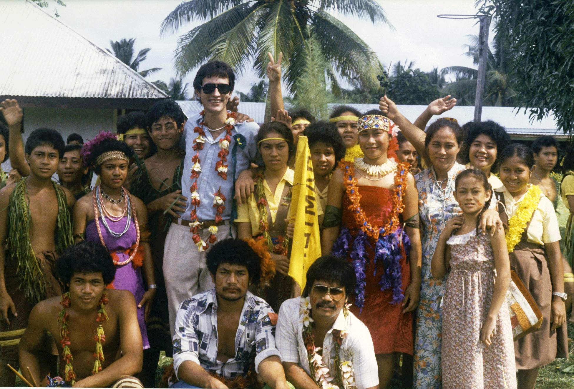 The Author as a Peace Corps Volunteer with students and staff, Logoipulotu College 1984