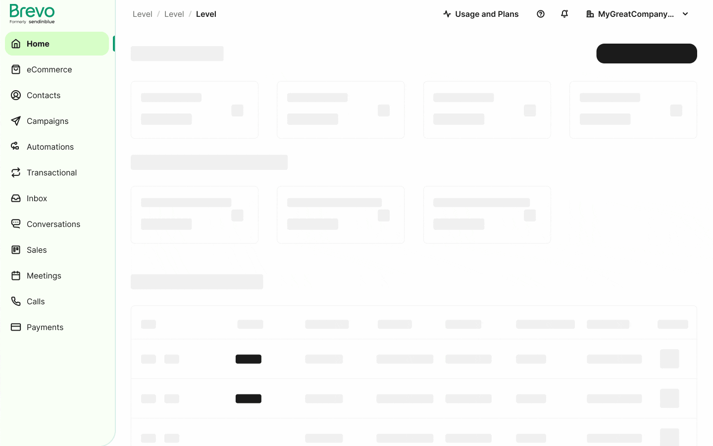 GIF from the click-testing prototype illustrating the different levels of navigation.