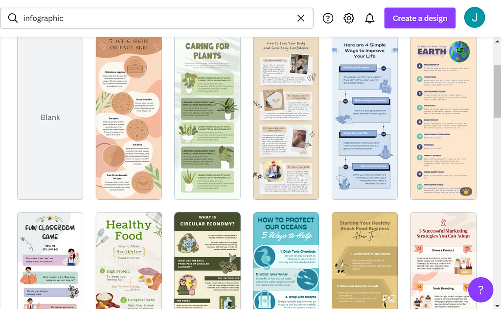 Canva infographic templates