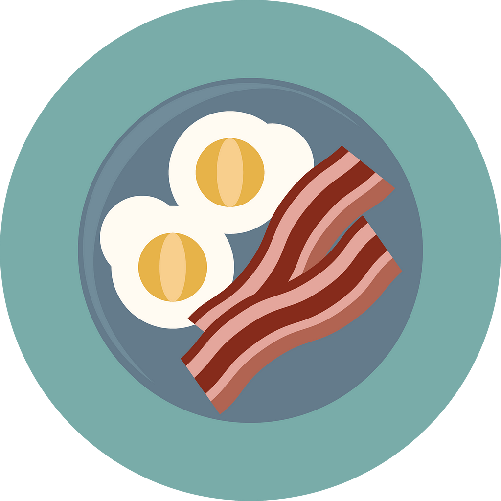 Illustration of eggs and bacon