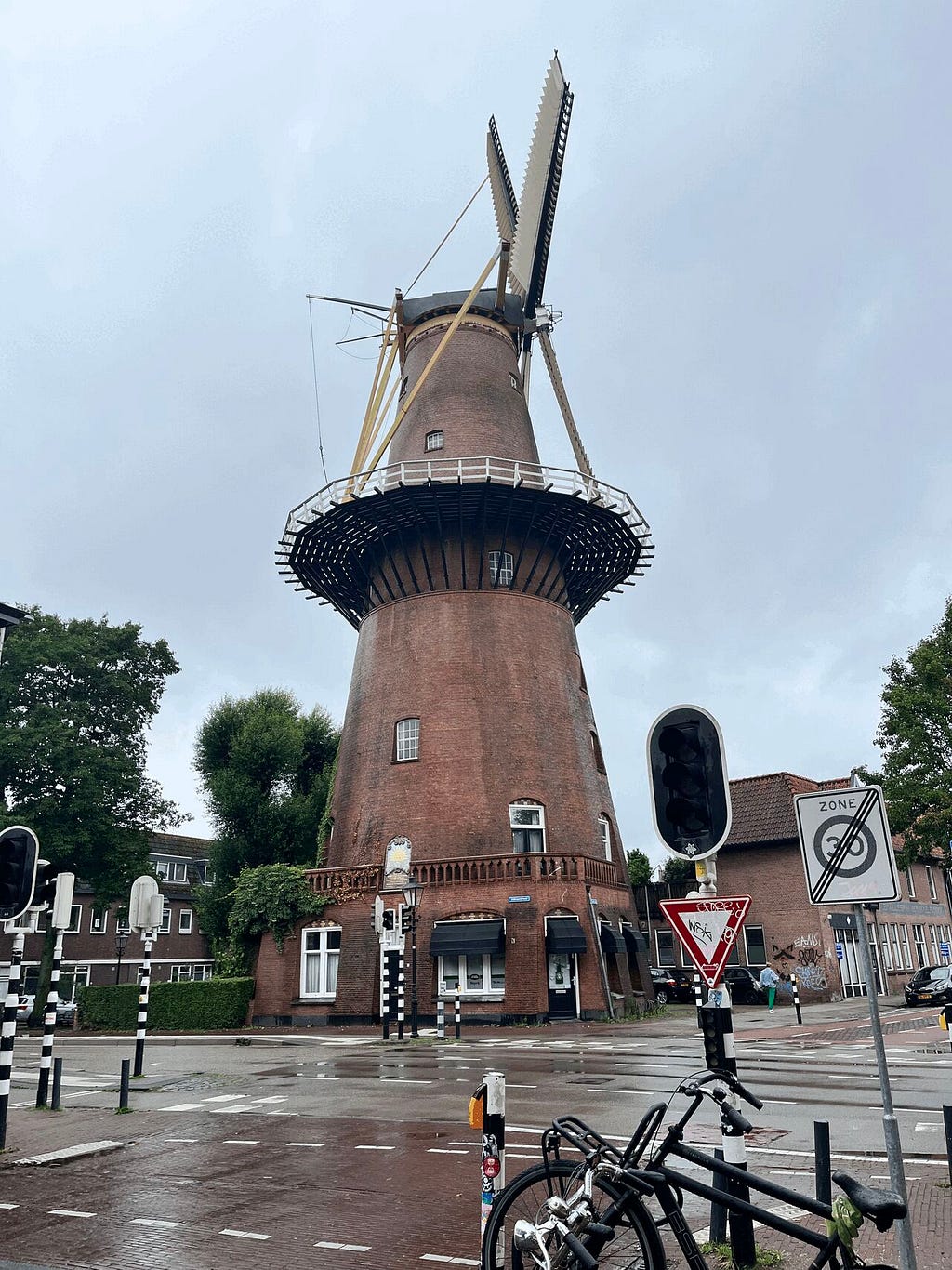 A photograph of a windmill in Utrecht.