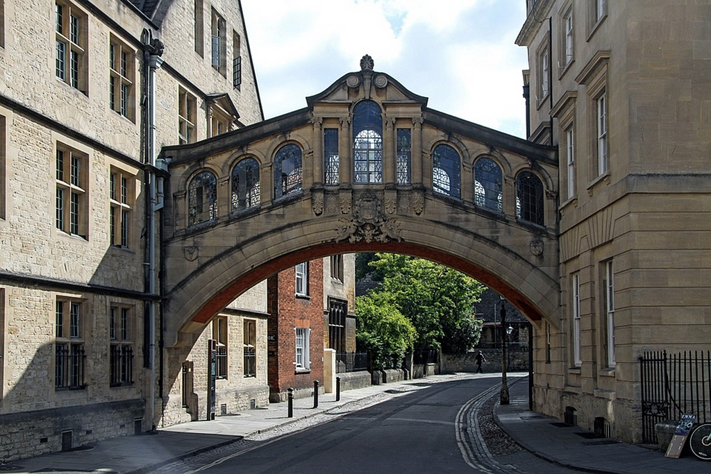 photograph of the oxford bridge of sighs (Hertford college)