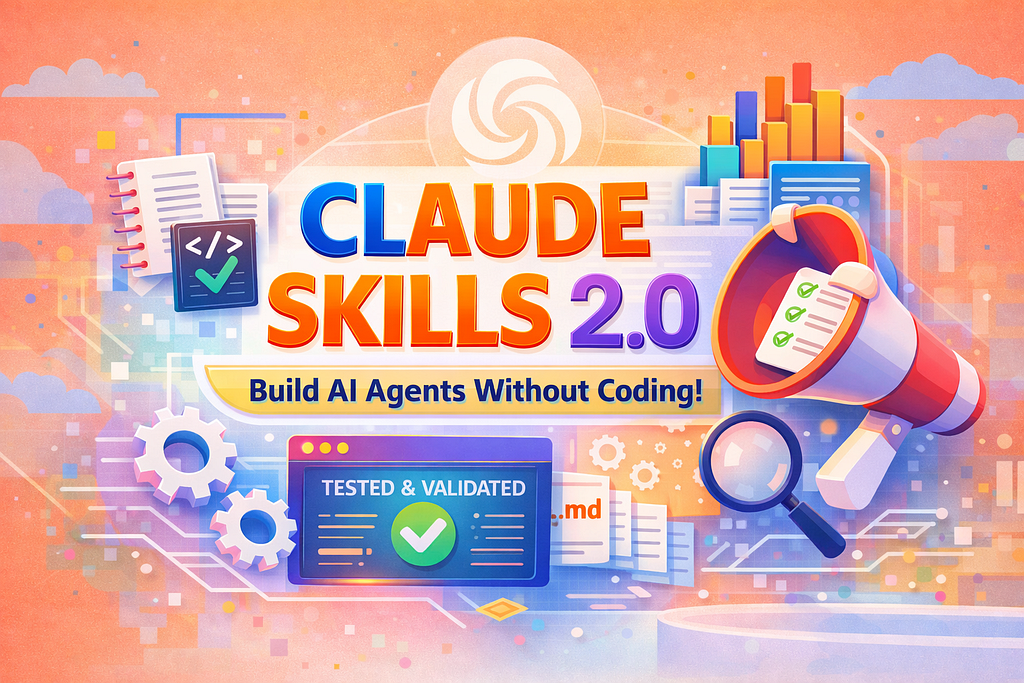 ChatGPT generated image: Claude Skills 2.0 for Beginners: Build & Sell AI Agents Without Coding