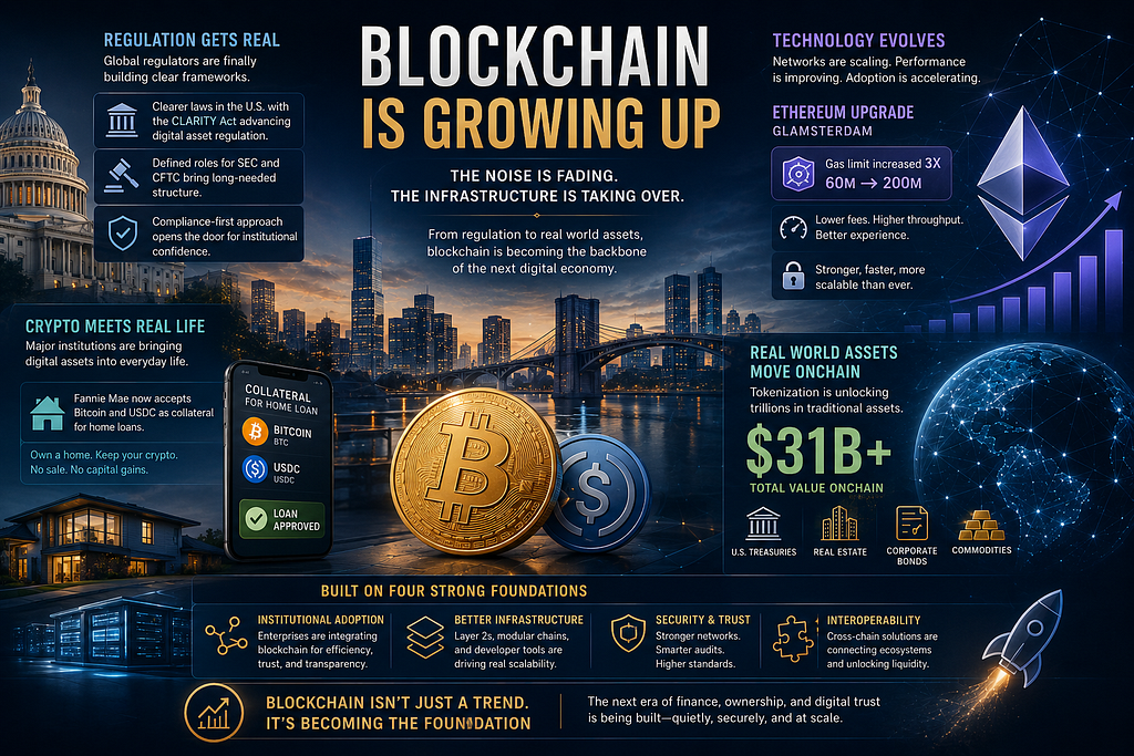 Blockchain in 2026: The Moment the Noise Ended and the Infrastructure Began