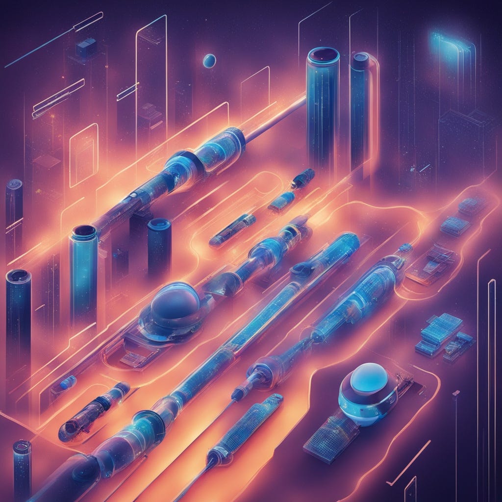 Artistic representation of a modern streaming data pipeline — created with https://deepai.org/