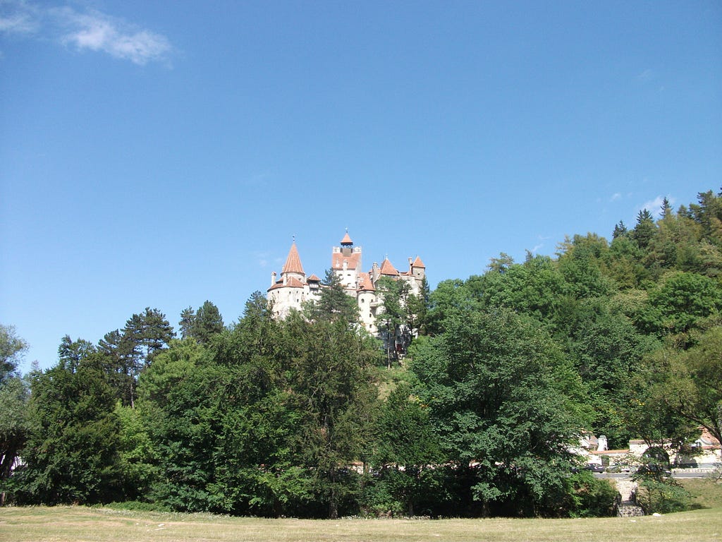 Picture of a castle in Transylvania, taken from a safe distance