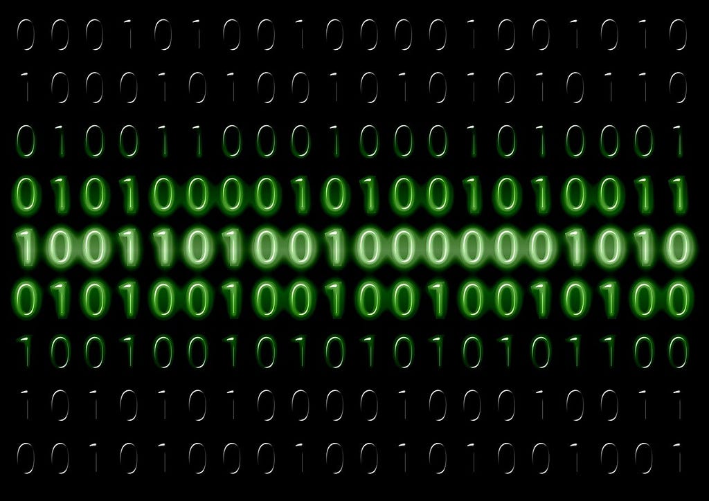 Binary code. Image by Gerd Altmann from Pixabay