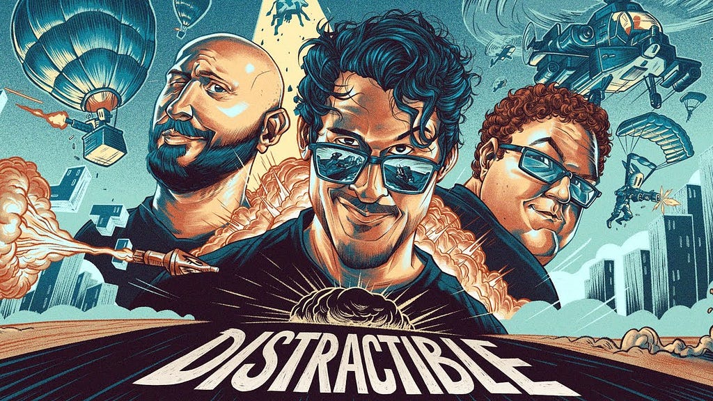 the logo for the distractable podcast